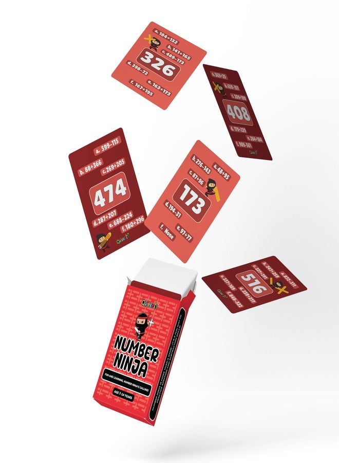 Gangaur Number Ninja Math Card Game - Educational and Fun for Kids & Adults - Perfect for Family Game Nights, Classroom Learning, and Strategic Play | Age 7 + - Image 4